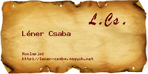Léner Csaba névjegykártya