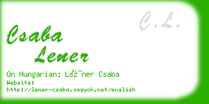 csaba lener business card